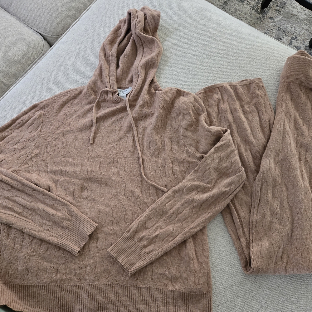 Sofia by Sofia Vergara Tan Cowl Neck Sweater